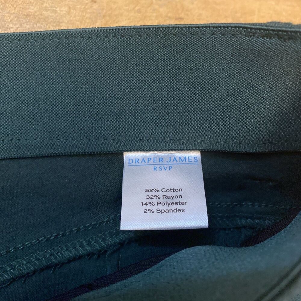 Draper James RSVP Pants Women’s Size 6 Stretch Forest Green Skinny - Picture 3 of 11